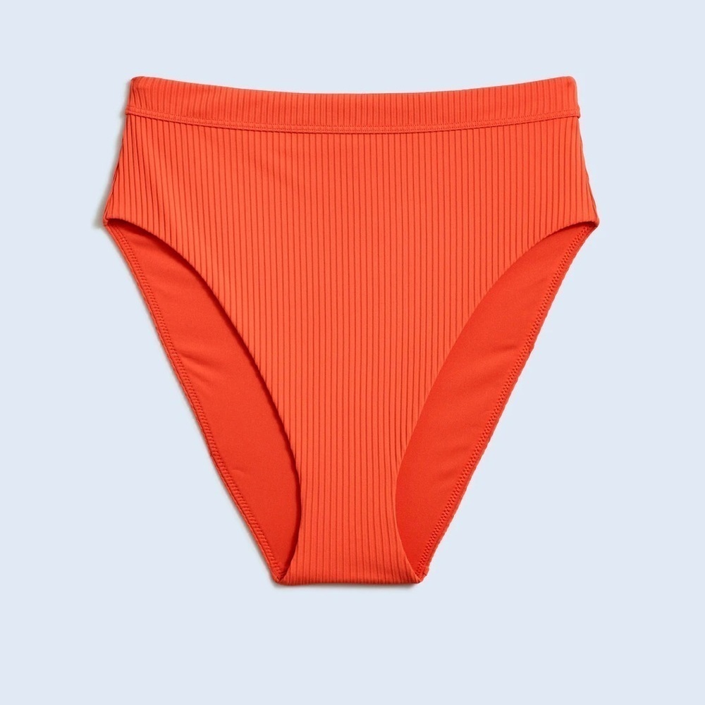 Madewell Ribbed High-Rise Bikini Bottom NP216